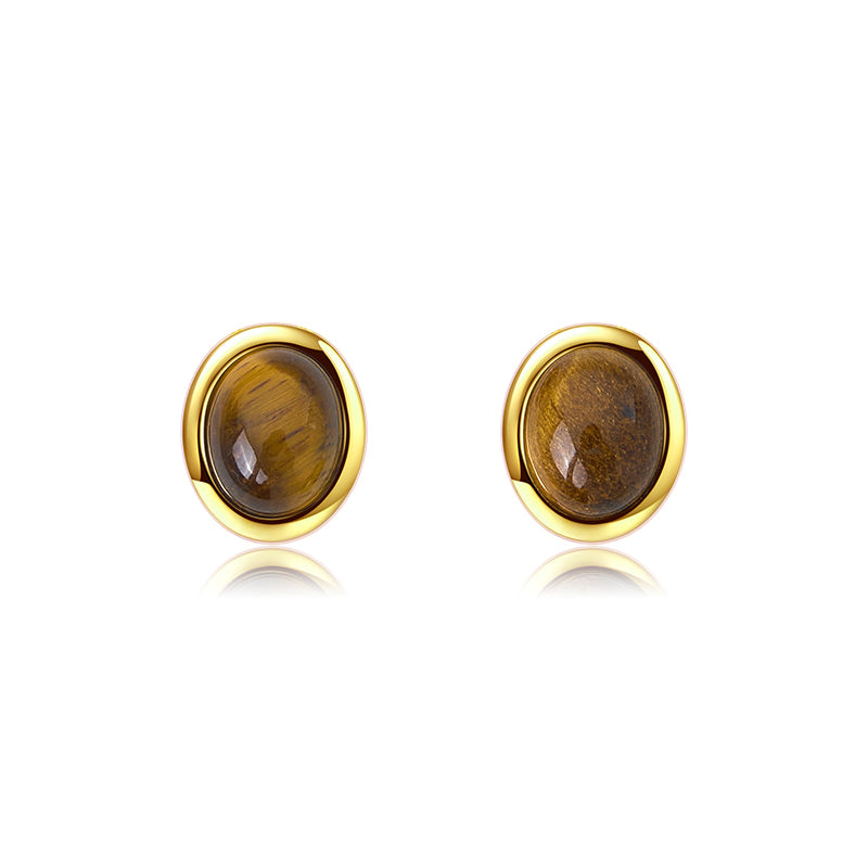 Tiger Eye Gemstone Earrings