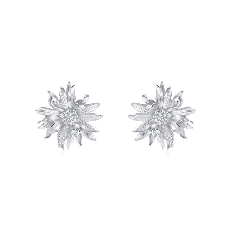 Sunshine Dancer Gerbera Daisy Stud Earring