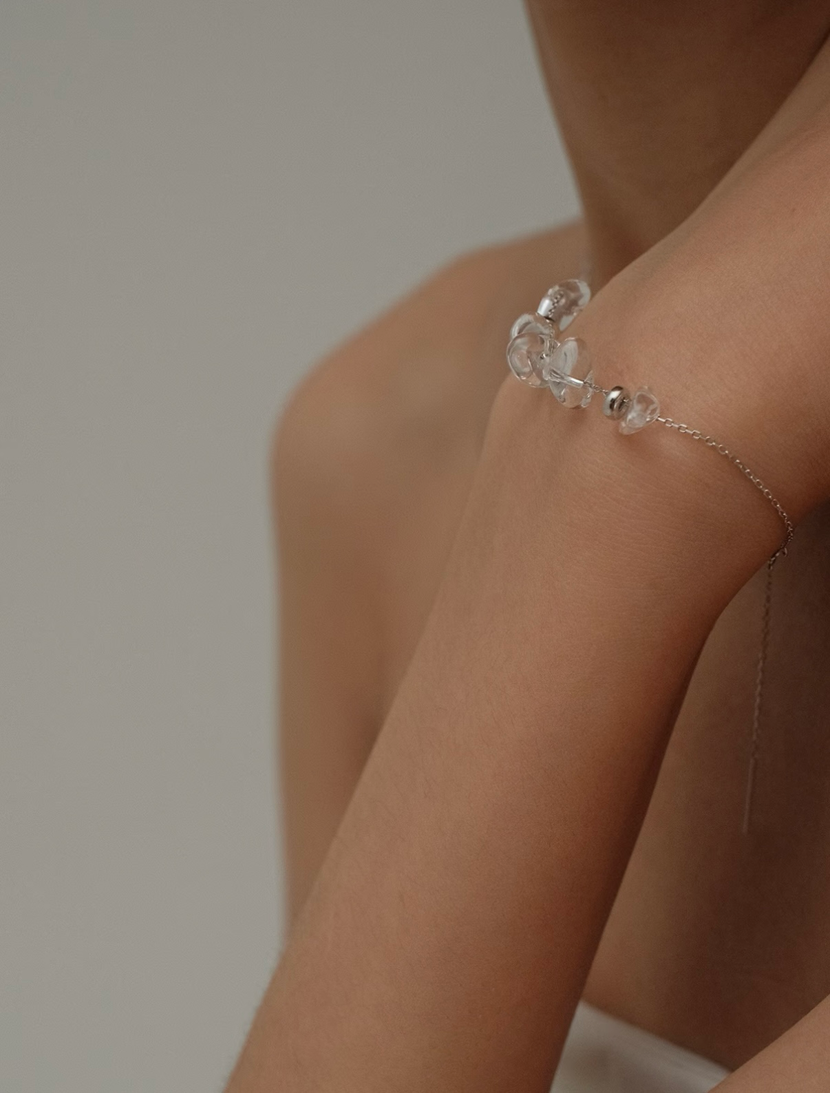 Snow Veil White Crystal Bracelet