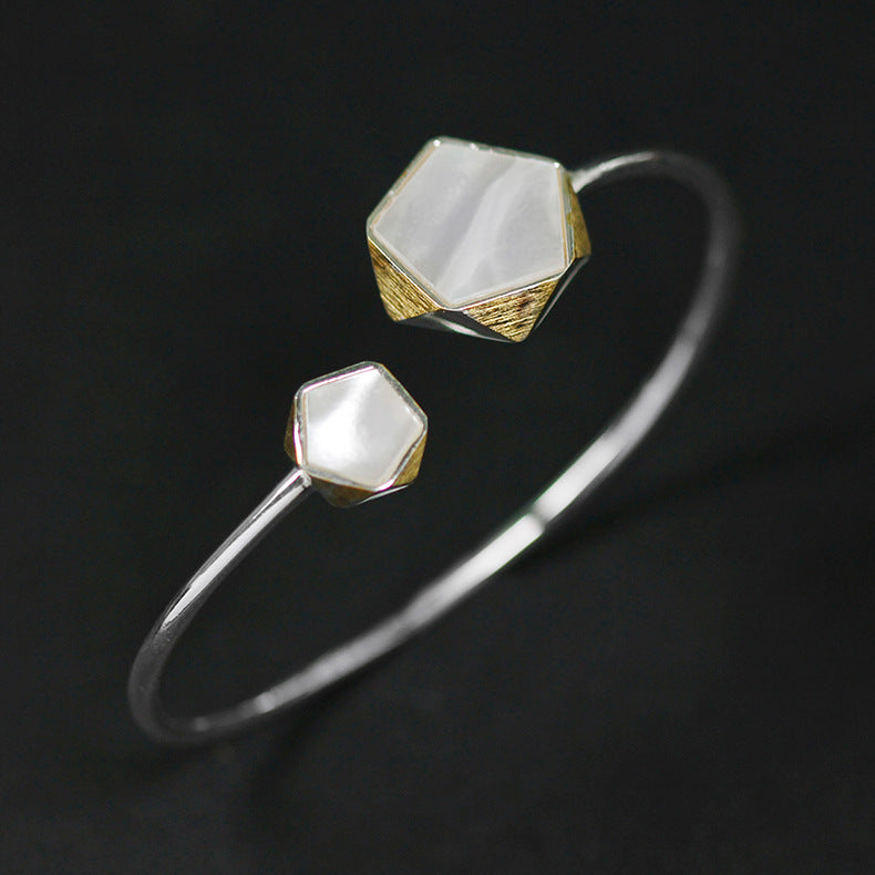 Hexa Frost Bangle Bracelet