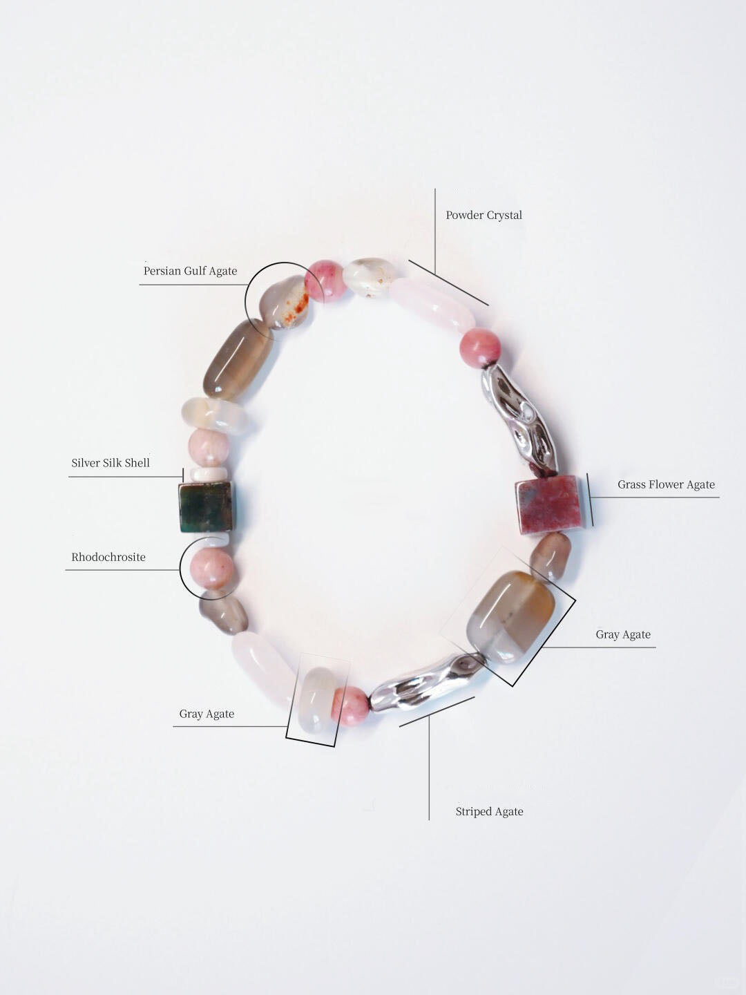 Wylora Metamorphosis Natural Agate Bracelet