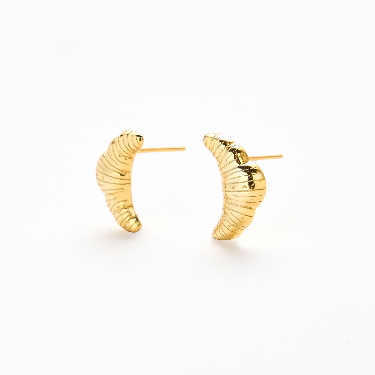 Breakfast at Tiffany's Croissant Stud Earrings