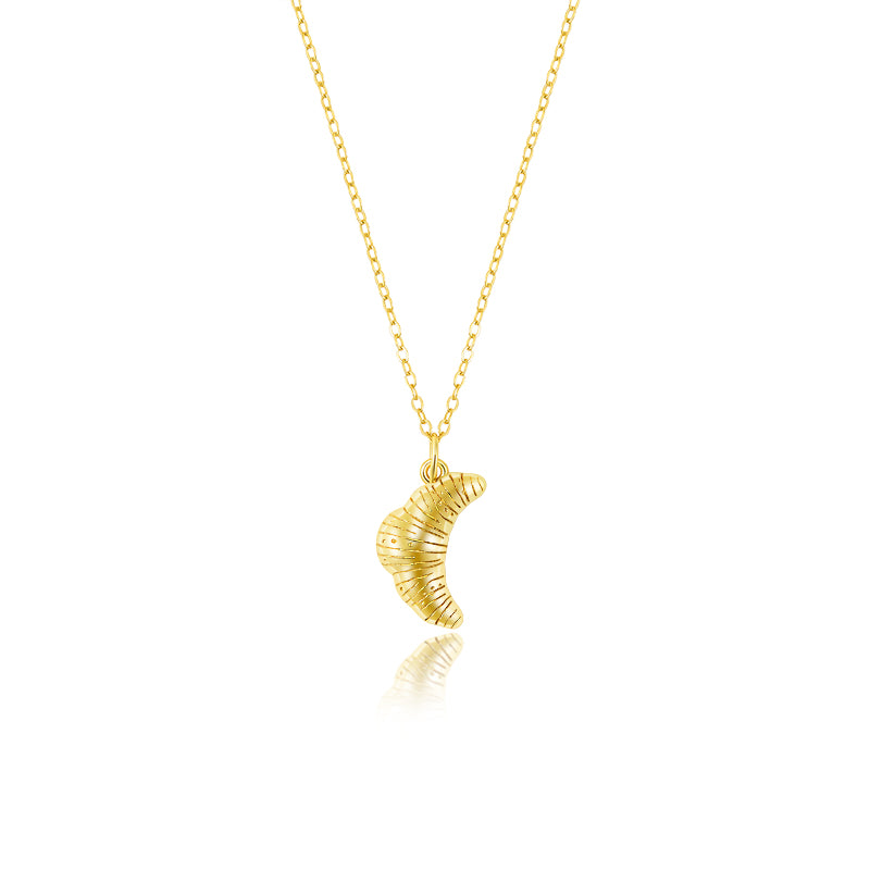 Breakfast at Tiffany's Croissant Necklace