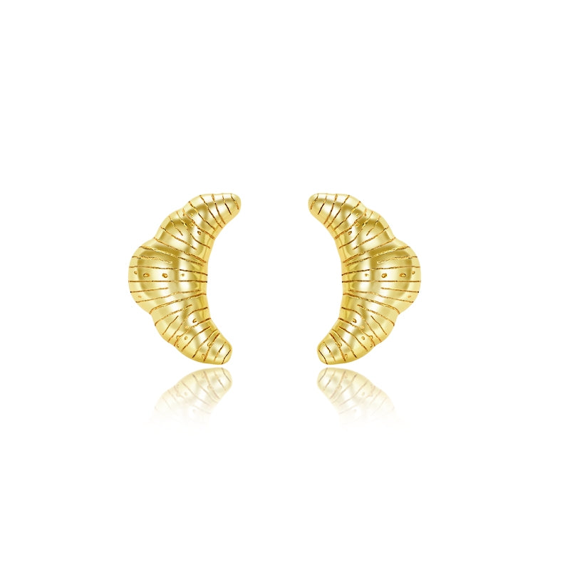 Breakfast at Tiffany's Croissant Stud Earrings