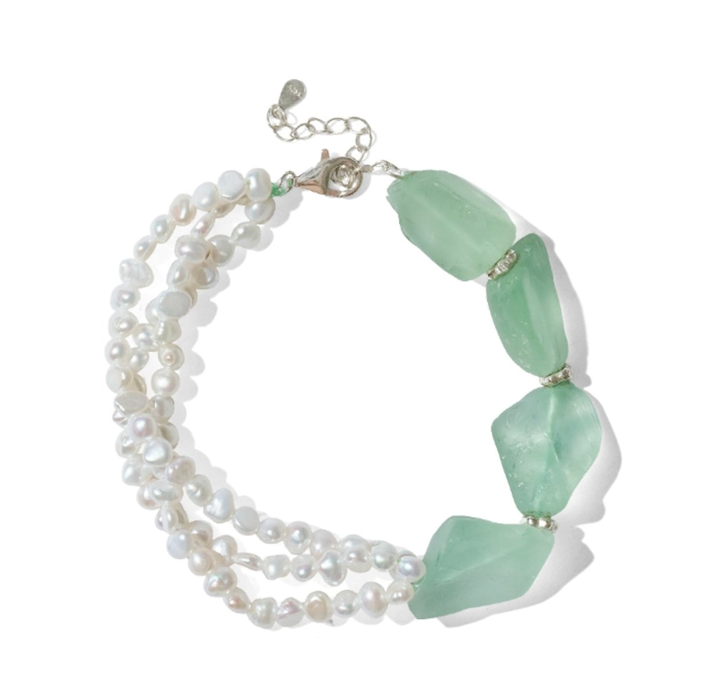Zarina Moonlight Fluorite Pearl Bracelet