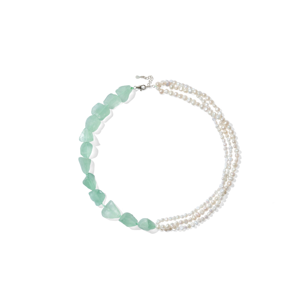 Zarina Moonlight Fluorite Pearl Necklace