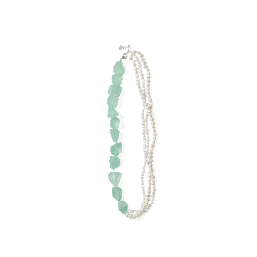 Zarina Moonlight Fluorite Pearl Necklace