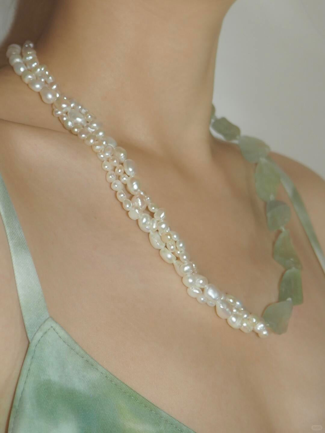Zarina Moonlight Fluorite Pearl Necklace