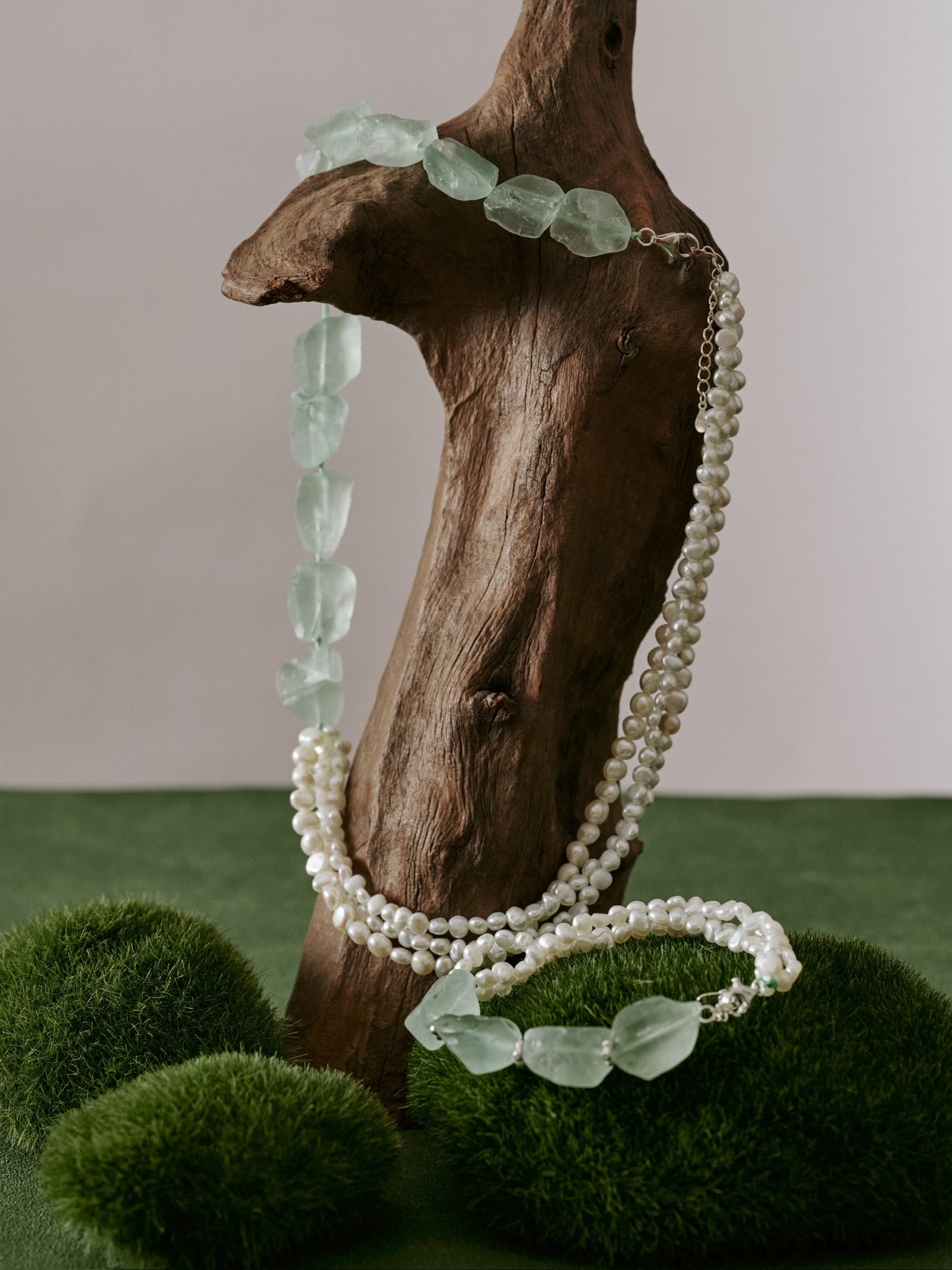 Zarina Moonlight Fluorite Pearl Necklace