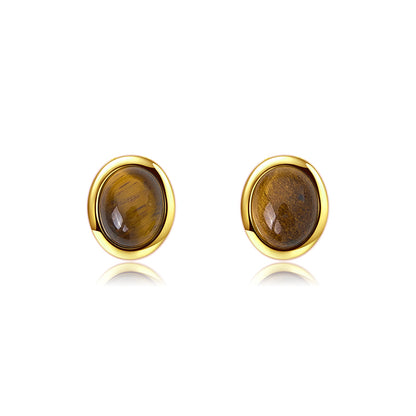 Tiger Eye Gemstone Earrings
