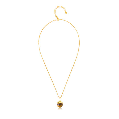 Tiger Eye Acorn Necklace