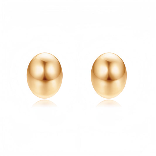 Harper Simple Bean Stud Earrings
