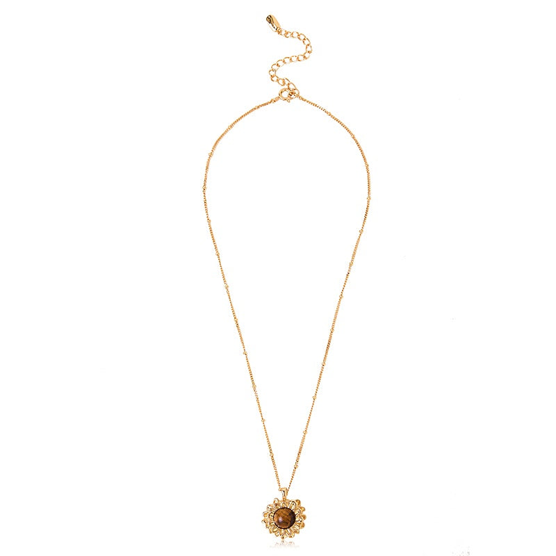 Sunflower Tiger Eye Necklace