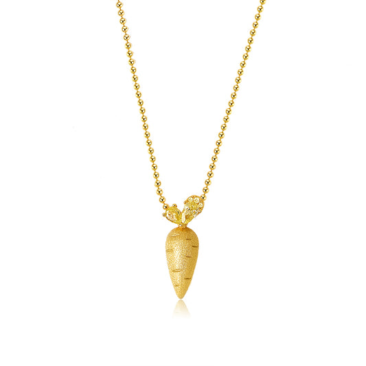 Celeste's Carrot Zirconia Pendant Necklace