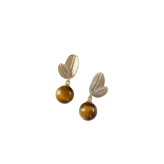 Tiger eye stone earrings