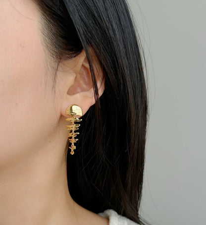 High-grade fishbone earrings