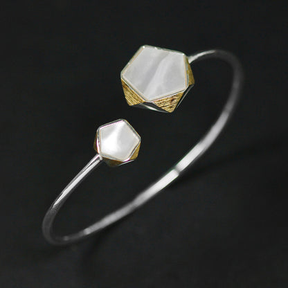 Hexa Frost Bangle Bracelet