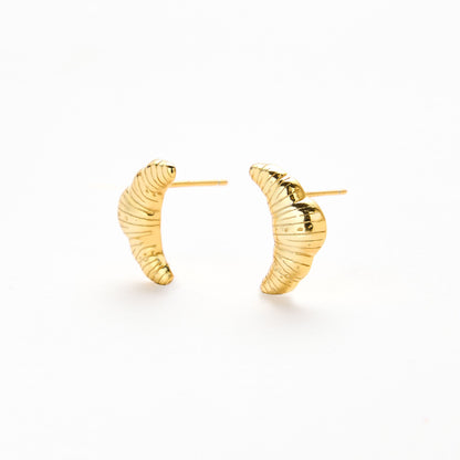 Breakfast at Tiffany's Croissant Stud Earrings