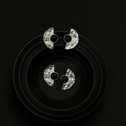 Eclipse Crescents Black Onyx Earrings