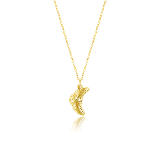 Breakfast at Tiffany's Croissant Necklace