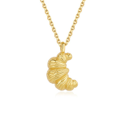 Croissant necklace collarbone chain for women