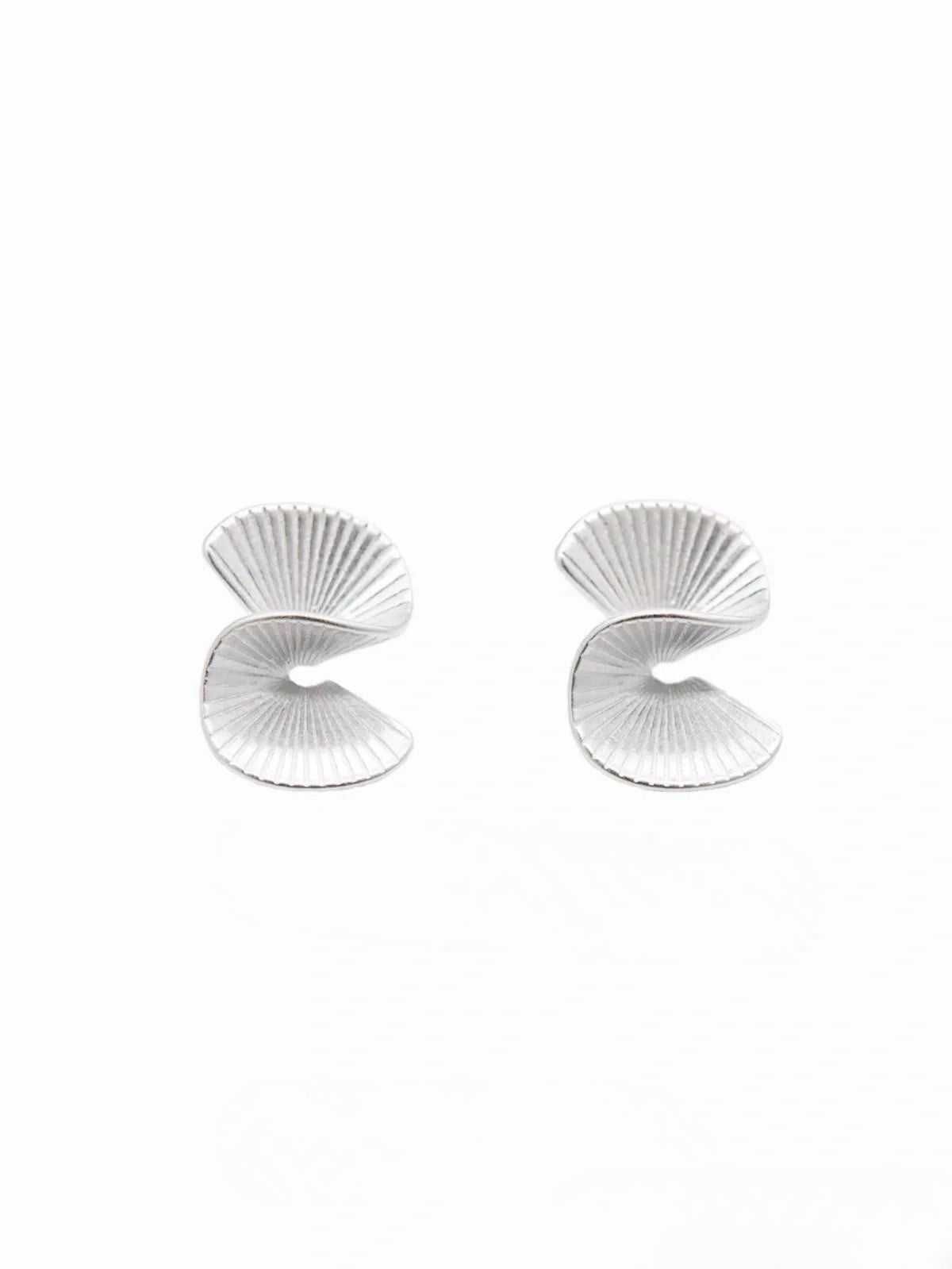 Geometric sector stud earrings