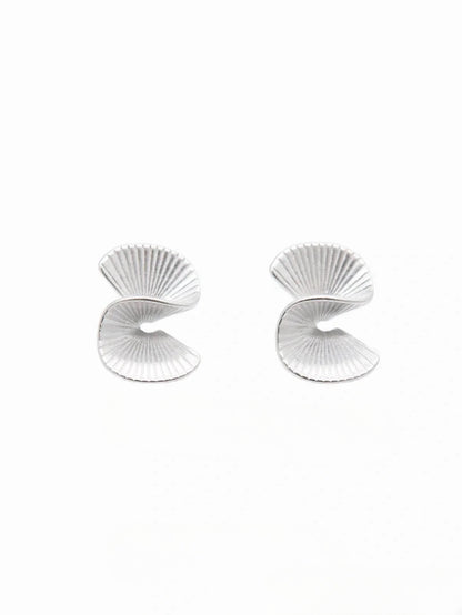 Geometric sector stud earrings