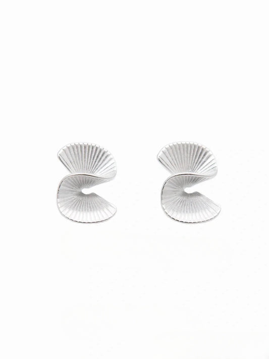 Geometric sector stud earrings