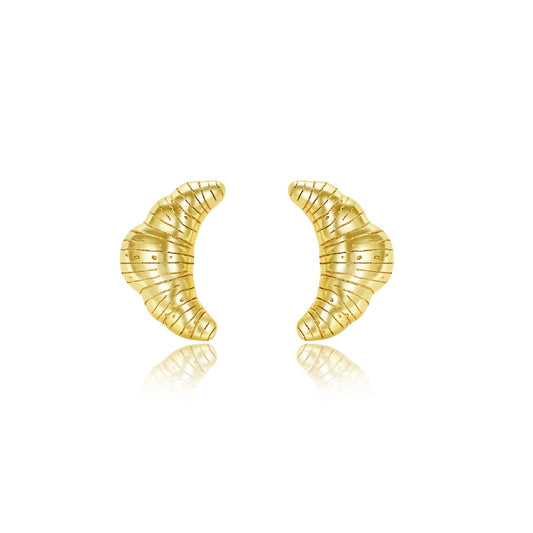 Breakfast at Tiffany's Croissant Stud Earrings