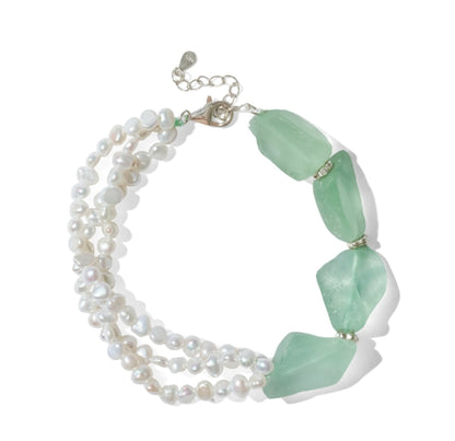 Zarina Moonlight Fluorite Pearl Bracelet