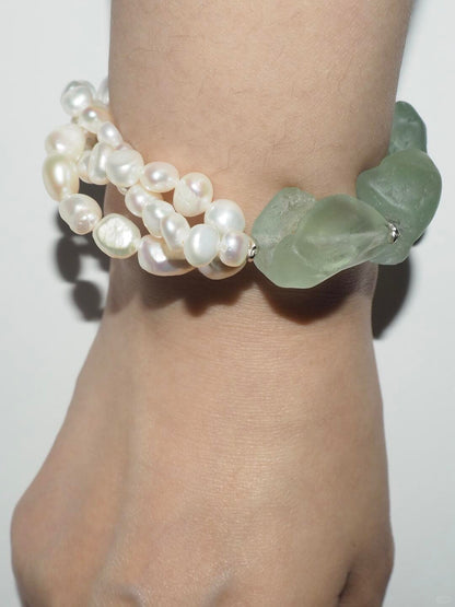 Zarina Moonlight Fluorite Pearl Bracelet